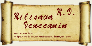 Milisava Venečanin vizit kartica